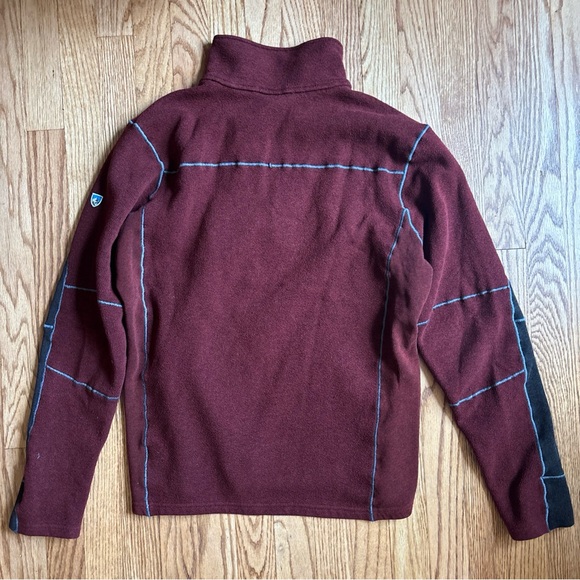 Kuhl Sweater Men L Brick Red Interceptr 1/4 Zip Pullover Fishing Camping Hiking - Picture 2 of 10